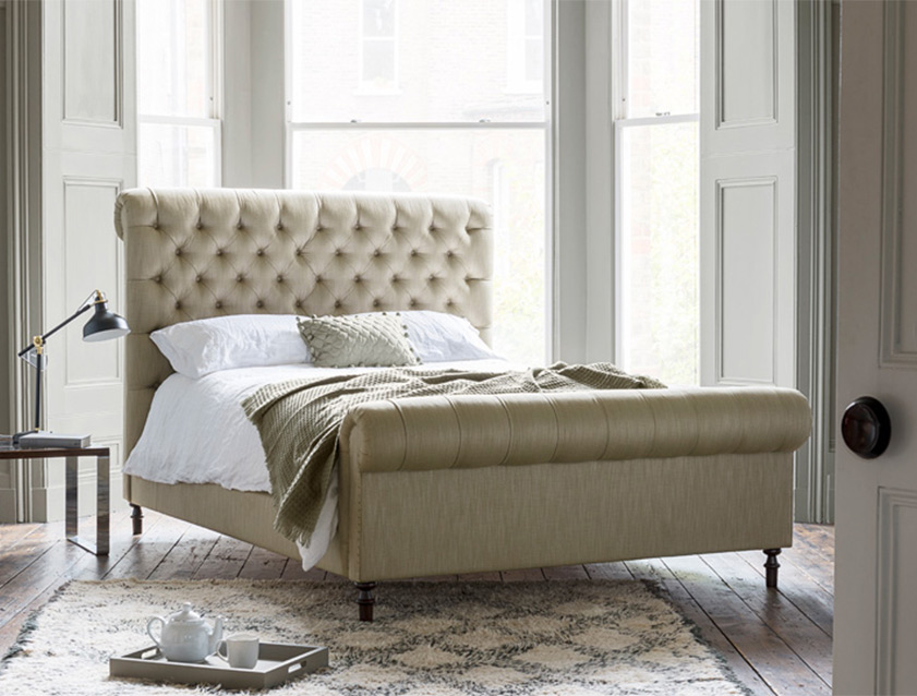 Pentlow King Bed in Art of the Loom Waterford Peridot